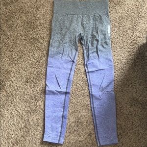 GYMSHARK Ombré Gray/Purple Leggings